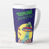 無限を探索する カフェラテマグ (右アングル)