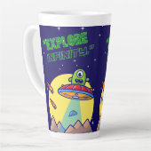 無限を探索する カフェラテマグ (左アングル)