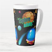 無限を探索する カフェラテマグ (右アングル)