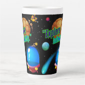 無限を探索する カフェラテマグ (正面)