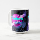 無限を探索する コーヒーマグカップ (正面左)