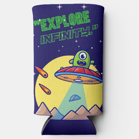 無限を探索する スリム缶クーラー (正面)