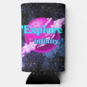 無限を探索する スリム缶クーラー (裏面)