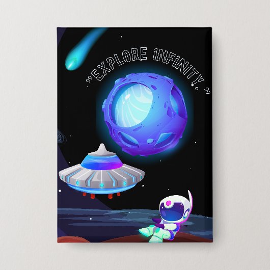 無限を探索する 缶バッジ (正面)