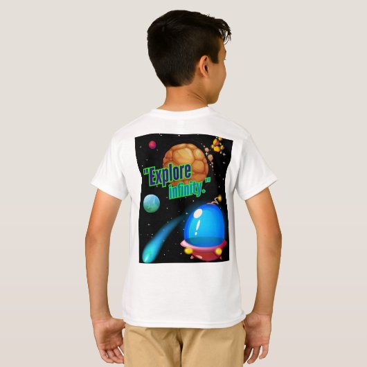 無限を探索する Tシャツ (裏面フル)