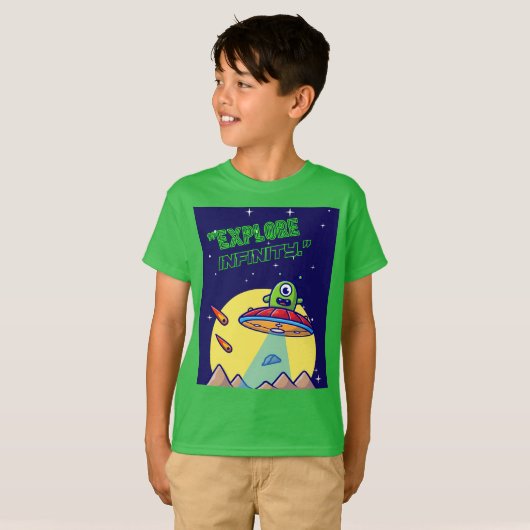 無限を探索する Tシャツ (正面フル)