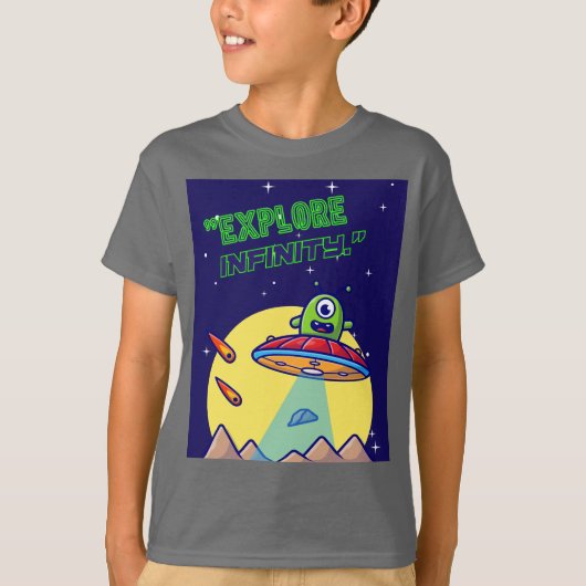 無限を探索する Tシャツ (正面)