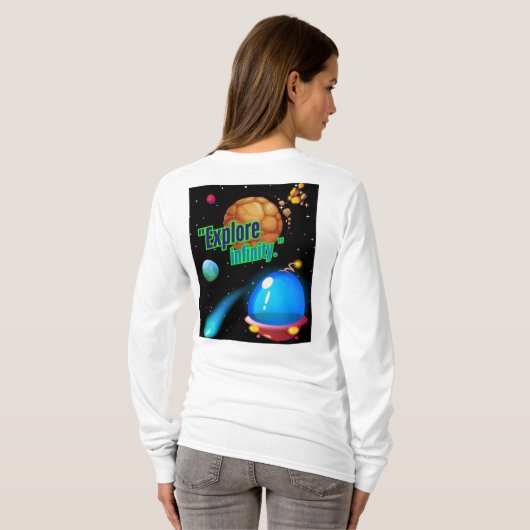無限を探索する Tシャツ (裏面フル)