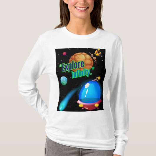 無限を探索せよ Tシャツ (正面)