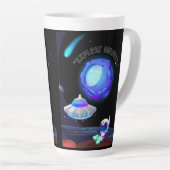 無限を探索 カフェラテマグ (右アングル)