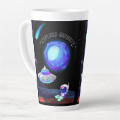 無限を探索 カフェラテマグ (左アングル)