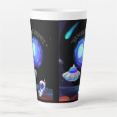 無限を探索 カフェラテマグ (正面)