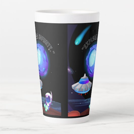 無限を探索 カフェラテマグ (正面)