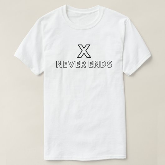 無限を終了しない(_N) Tシャツ (デザイン正面)