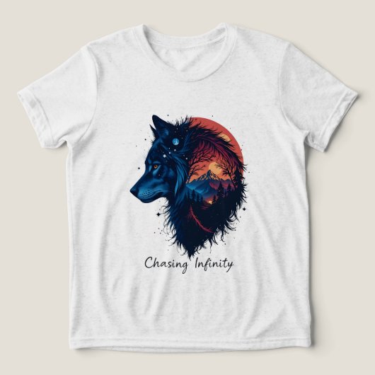 無限を追いかける トライブレンドTシャツ (デザイン正面)