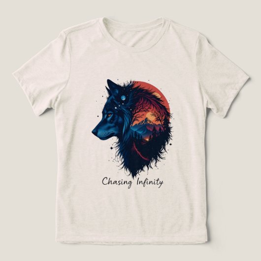 無限を追いかける トライブレンドTシャツ (デザイン正面)