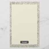 無限インク線モチーフ 便箋 (正面)