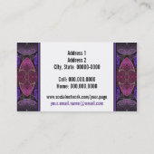 無限ウィッシュパープル抽象芸術パターン 名刺 (裏面)