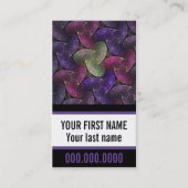 無限ウィッシュパープル抽象芸術パターン 名刺 (正面)