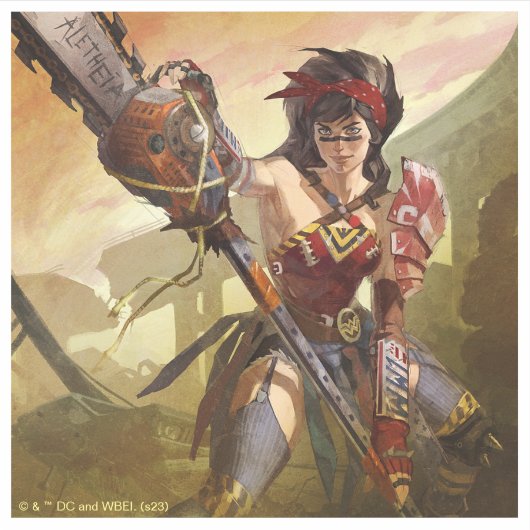 無限クライシス原子疑問に思女子イラストレーション シール (正面)