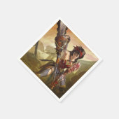 無限クライシス原子疑問に思女子イラストレーション スタンダードカクテルナプキン (角)