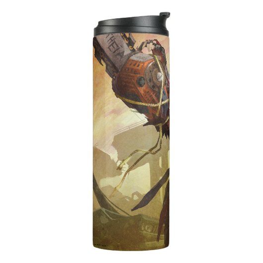 無限クライシス原子疑問に思女子イラストレーション タンブラー (回転左)