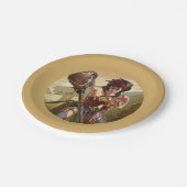 無限クライシス原子疑問に思女子イラストレーション ペーパープレート (アングル)