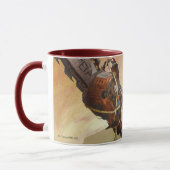 無限クライシス原子疑問に思女子イラストレーション マグカップ (左)