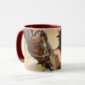 無限クライシス原子疑問に思女子イラストレーション マグカップ (正面左)