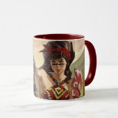 無限クライシス原子疑問に思女子イラストレーション マグカップ (正面右)