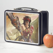 無限クライシス原子疑問に思女子イラストレーション メタルランチボックス (インサイチュ)