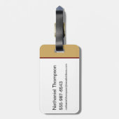 無限クライシス原子疑問に思女子イラストレーション ラゲッジタグ (裏面縦)