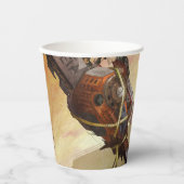 無限クライシス原子疑問に思女子イラストレーション 紙コップ (正面)