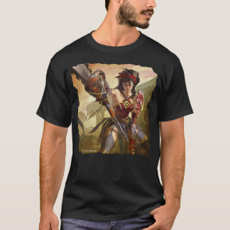無限クライシス原子疑問に思女子イラストレーション Tシャツ