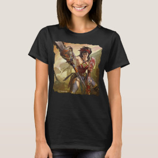 無限クライシス原子疑問に思女子イラストレーション Tシャツ