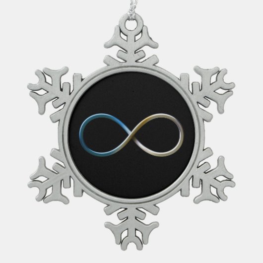 無限クリスマスのオーナメント スノーフレークピューターオーナメント (正面)