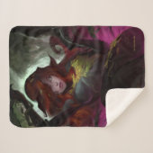 無限クリーズポイズンアイビーイラストレーション シェルパブランケット (正面(横))