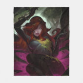 無限クリーズポイズンアイビーイラストレーション フリースブランケット (正面)