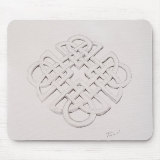 無限ケルト結び目模様スケッチ マウスパッド (正面)