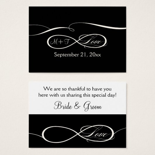 無限シンボルサイン無限の愛お願いギフトラベル (正面&裏面)