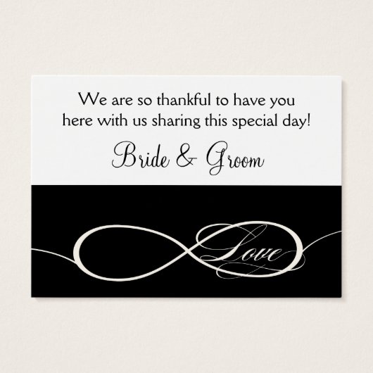 無限シンボルサイン無限の愛お願いギフトラベル (裏面)