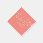 無限シンボルサイン無限結婚愛の珊瑚 スタンダードカクテルナプキン (角)