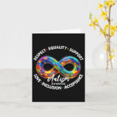 無限シンボル自閉症認識等値尊重 カード (黄色い花)