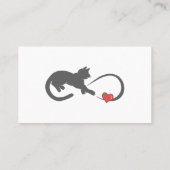 無限ハース猫シルエット – バックカラーを選択 名刺 (裏面)