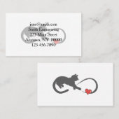 無限ハース猫シルエット – バックカラーを選択 名刺 (正面/裏面)