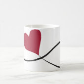 無限ハートの白のマグ永久に愛して下さい コーヒーマグカップ (中央)