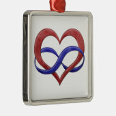 無限ハートシンボルポリメモリプライドフラグの色 メタルオーナメント (右)