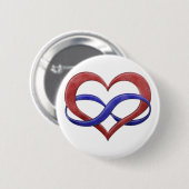 無限ハートシンボルポリメモリプライドフラグの色 缶バッジ (正面&裏面)