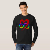 無限ハートポリメモリ記号Lgbt Csd Tシャツ (正面フル)