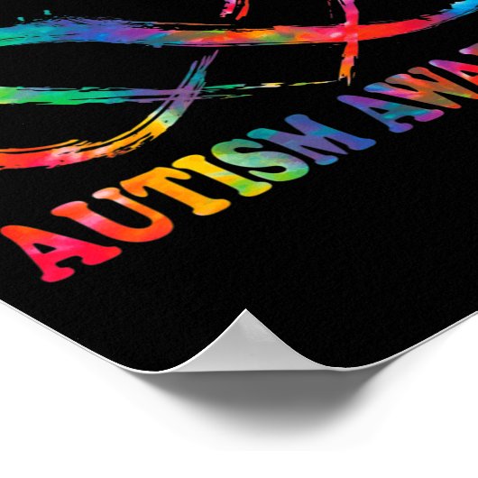 無限ハート愛の自閉症意識は言葉を必要としない ポスター (角)